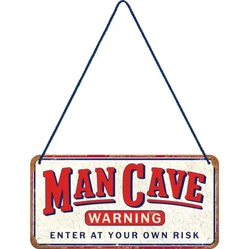 Nostalgic Art Metal 10x20cm Wall Hanging Sign Man Cave Warning Home/Office Decor - Home & Garden