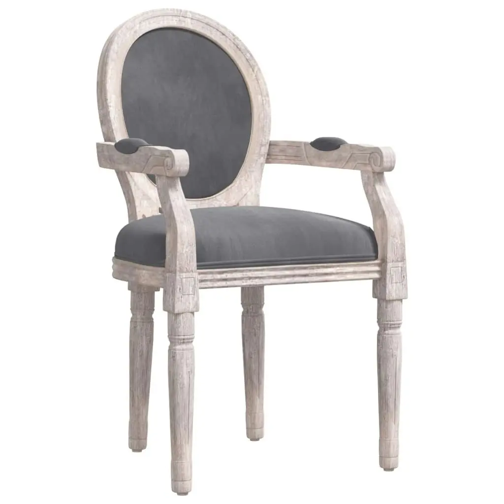 Dining Chair Dark Grey 54x56x96.5 cm Velvet 344484 - Furniture