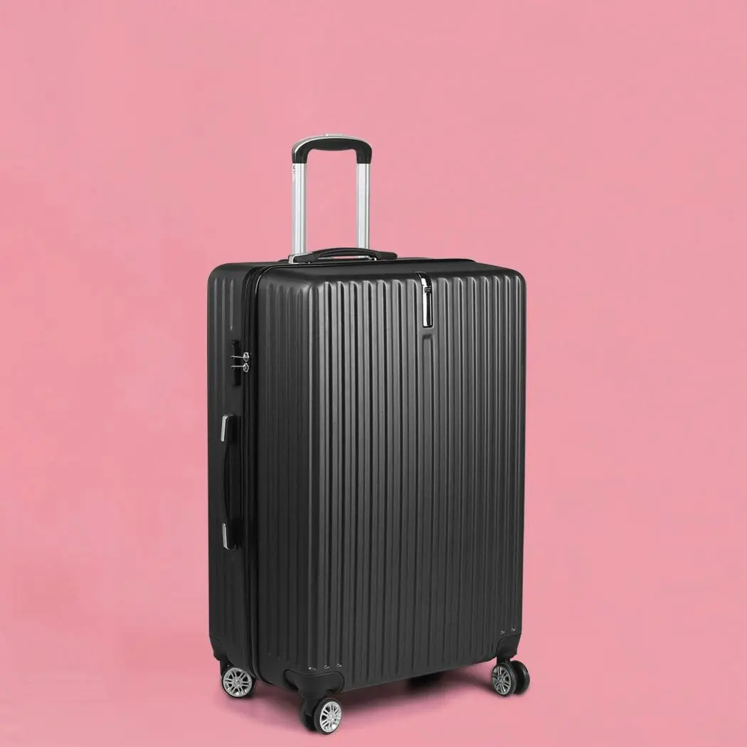 Slimbridge 24" Inch Luggage Suitcase Travel TSA Lock Hard Shell Carry Case Black - Fashion