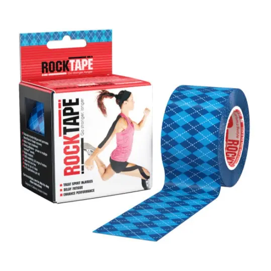 RockTape Argyle Blue 5cm x 5cm - Health