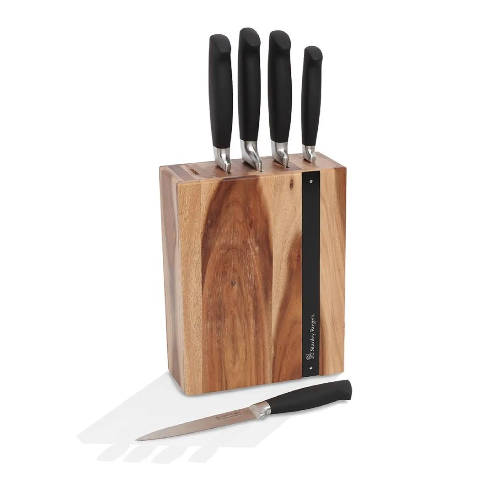 STANLEY ROGERS BLACK FLASH 6 PIECE KNIFE BLOCK SET - Home & Garden
