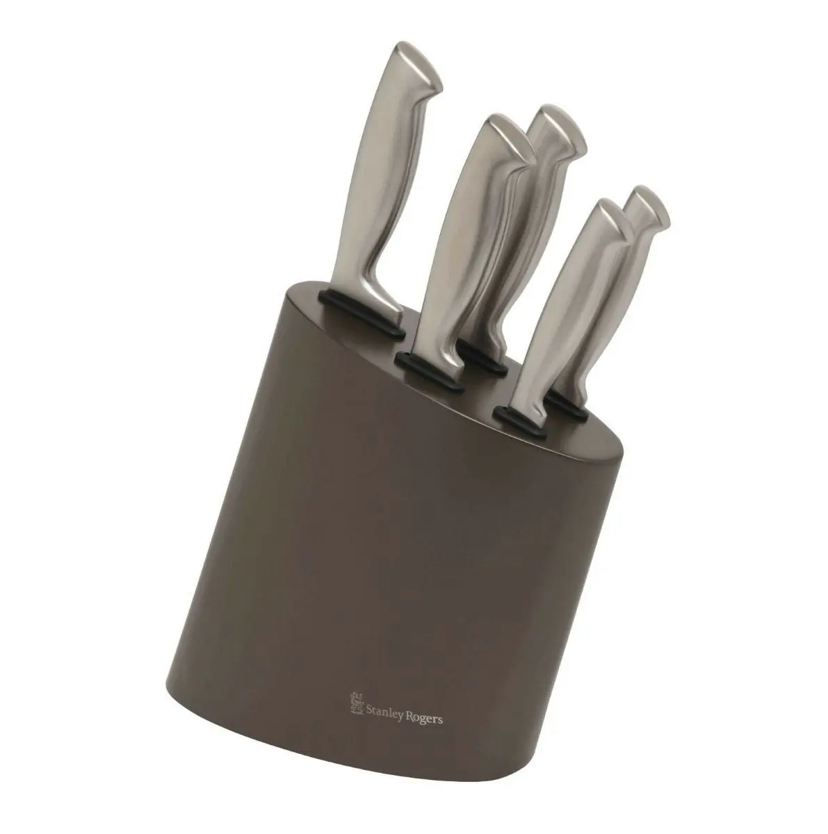 STANLEY ROGERS METALLIC MOCHA 6 PIECE KNIFE BLOCK SET - Home & Garden