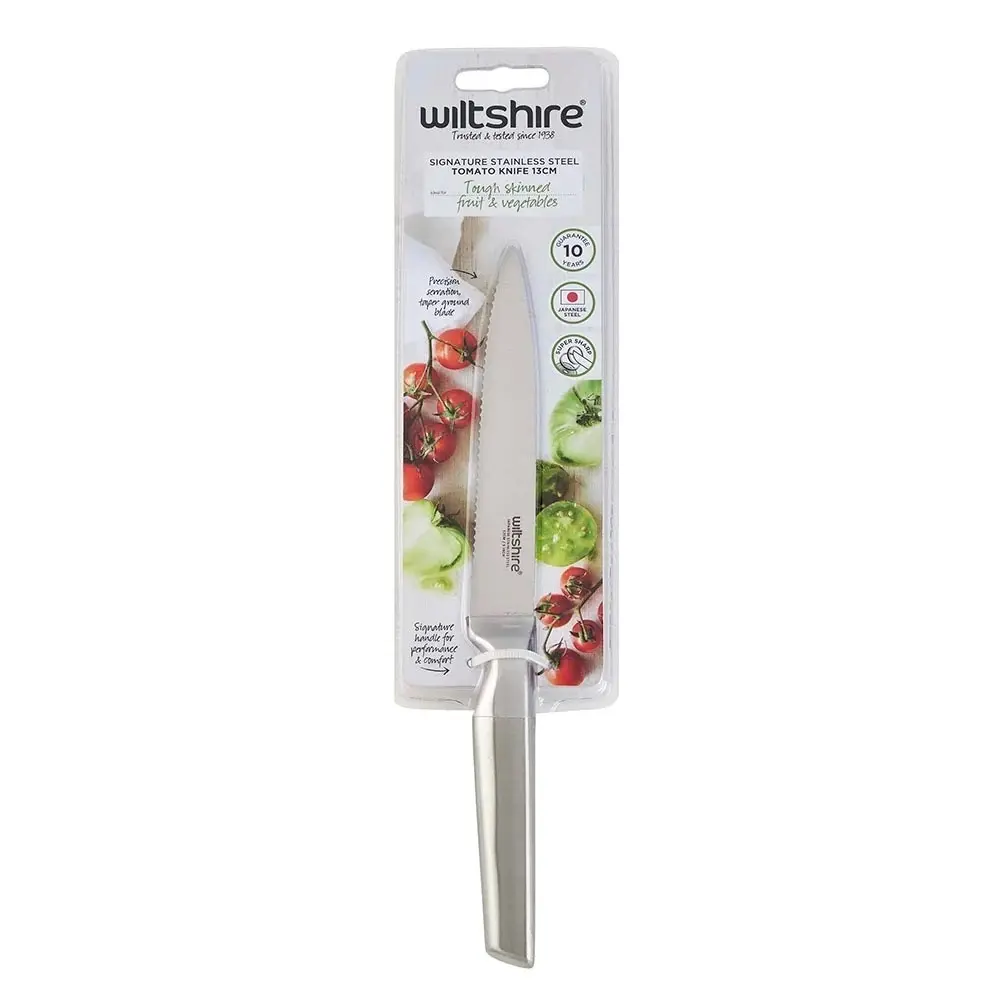 WILTSHIRE SIGNATURE STAINLESS STEEL TOMATO KNIFE 13cm - Home & Garden