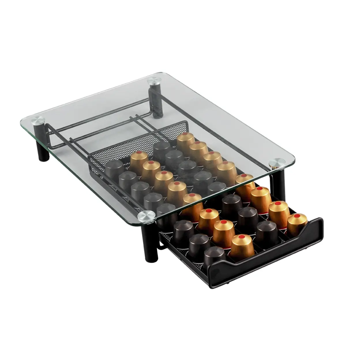 CASABARISTA COFFEE MACHINE STAND WITH 36 CAPSULE DRAWER - Home & Garden