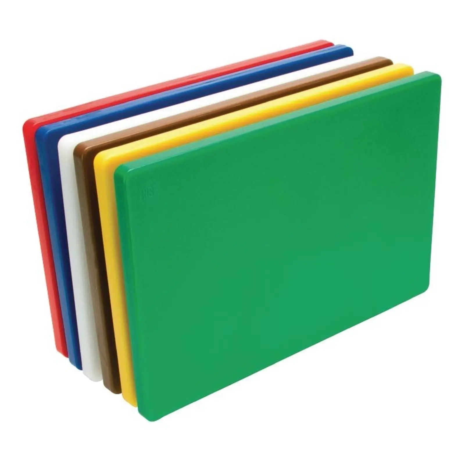 TRENTON SET OF 6 POLYETHYLENE CUTTING BOARD COLOUR CODED HACCP 380 x 510 x 19mm - Home & Garden