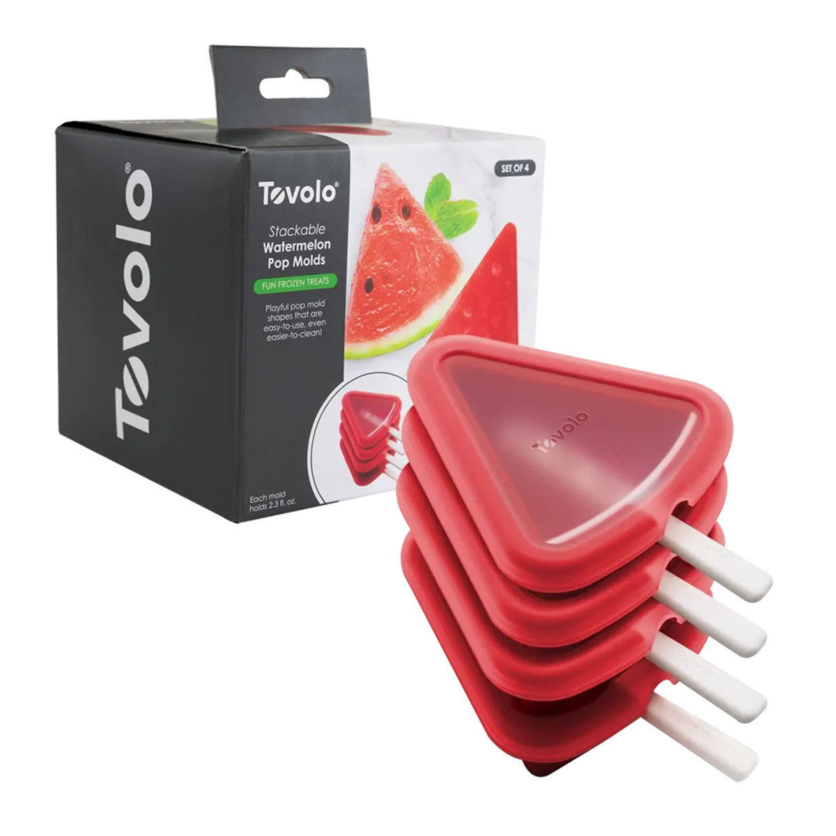 TOVOLO STACKABLE ICE POP MOULDS SET 4 - WATERMELON