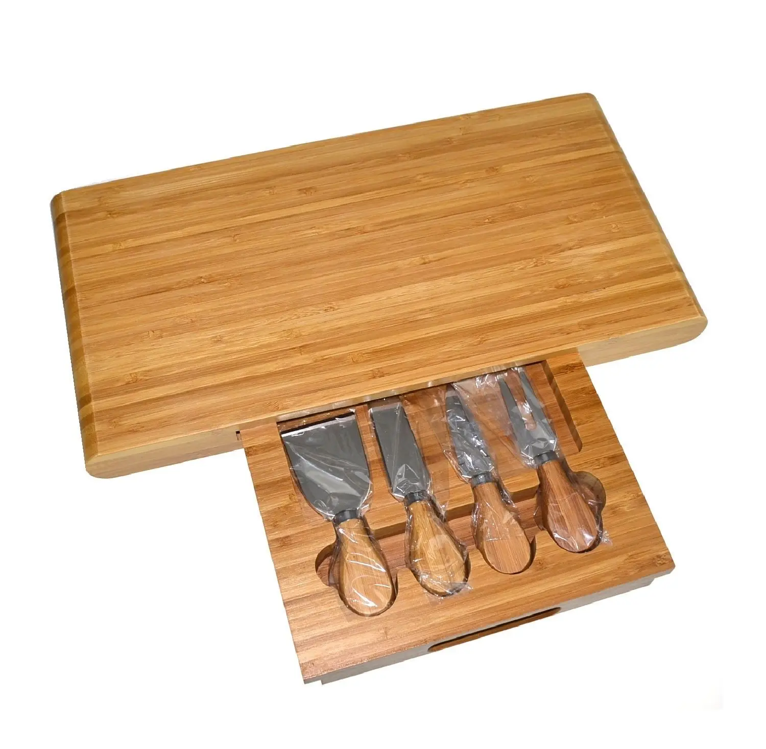 STANLEY ROGERS 5 PIECE BAMBOO CHEESE BOARD SET - Home & Garden