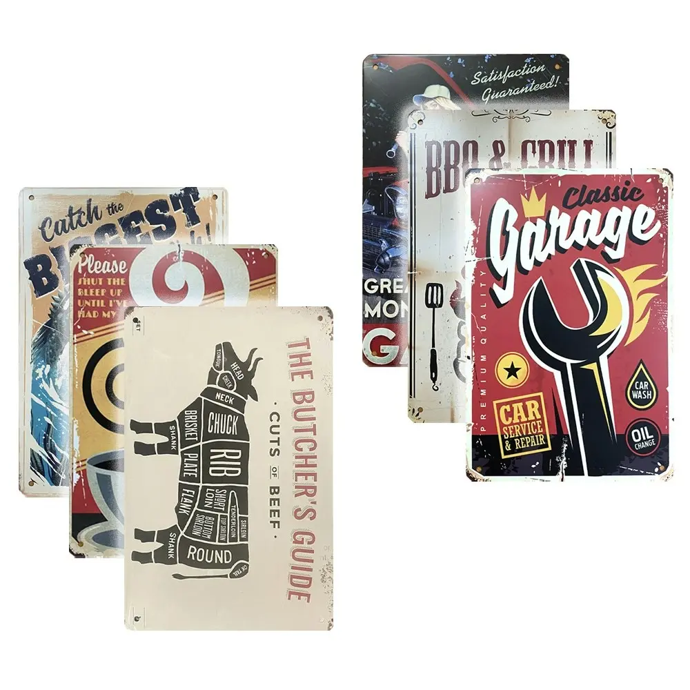 Metal Signs Assorted 20x30cm Home Decor/Decoration Wall Hanging Man Cave/Lounge - Home & Garden