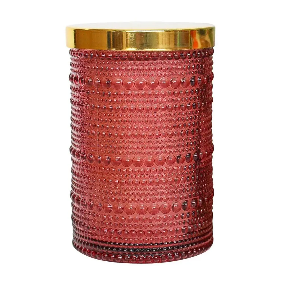 Glass/Wax 12.5cm Scented Tealight Candle Christmas Home Fragrance Display Red - Home & Garden