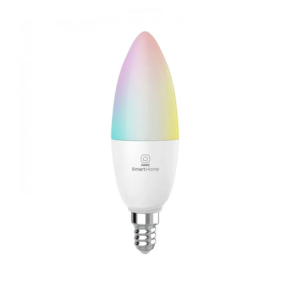 Laser 5W E14 Smart RGB LED Light Bulb Colour/Intensity Adjust WiFi App Control - Home & Garden