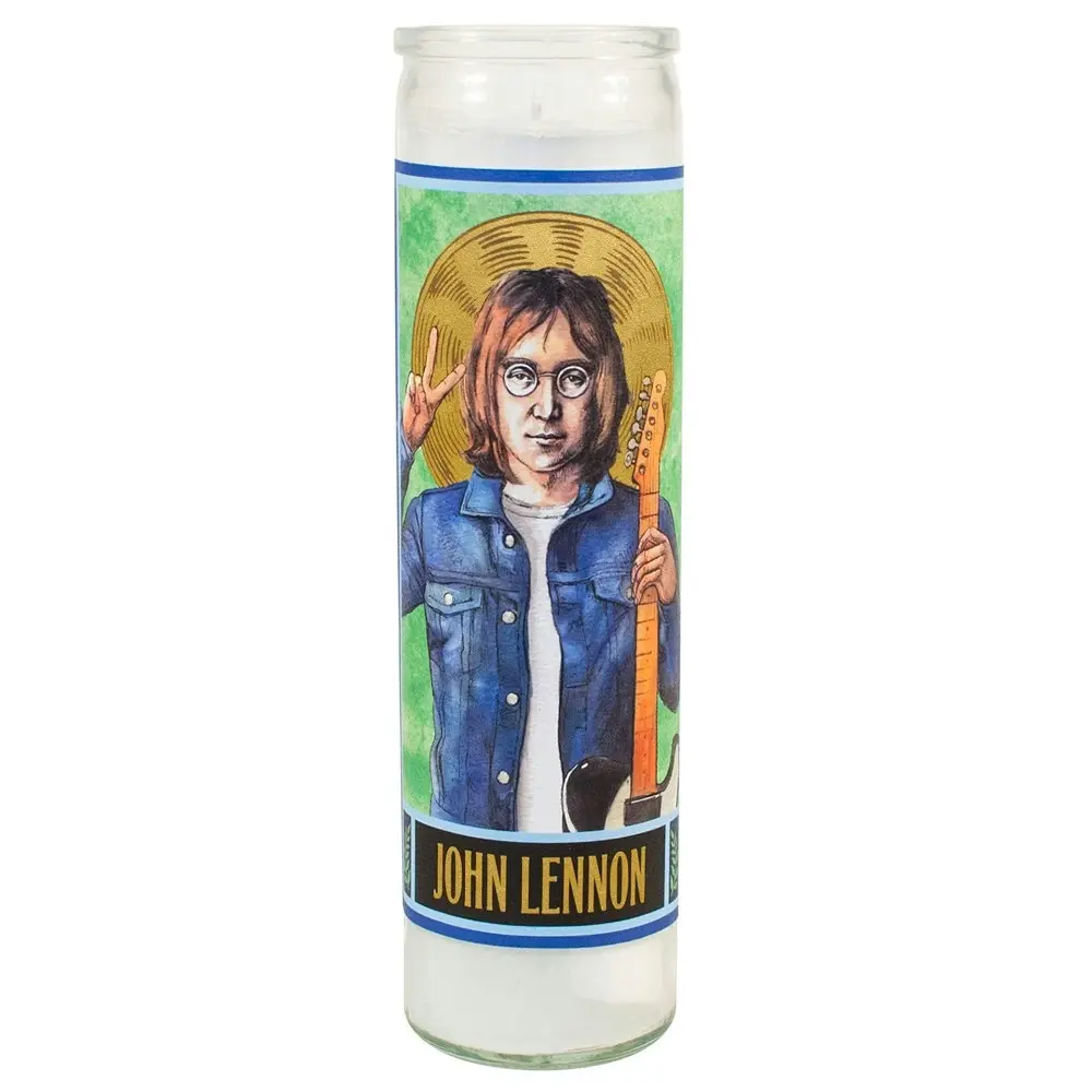 Unemployed Philosophers Guild 20cm Lennon Secular Saint Candle Home Display - Home & Garden