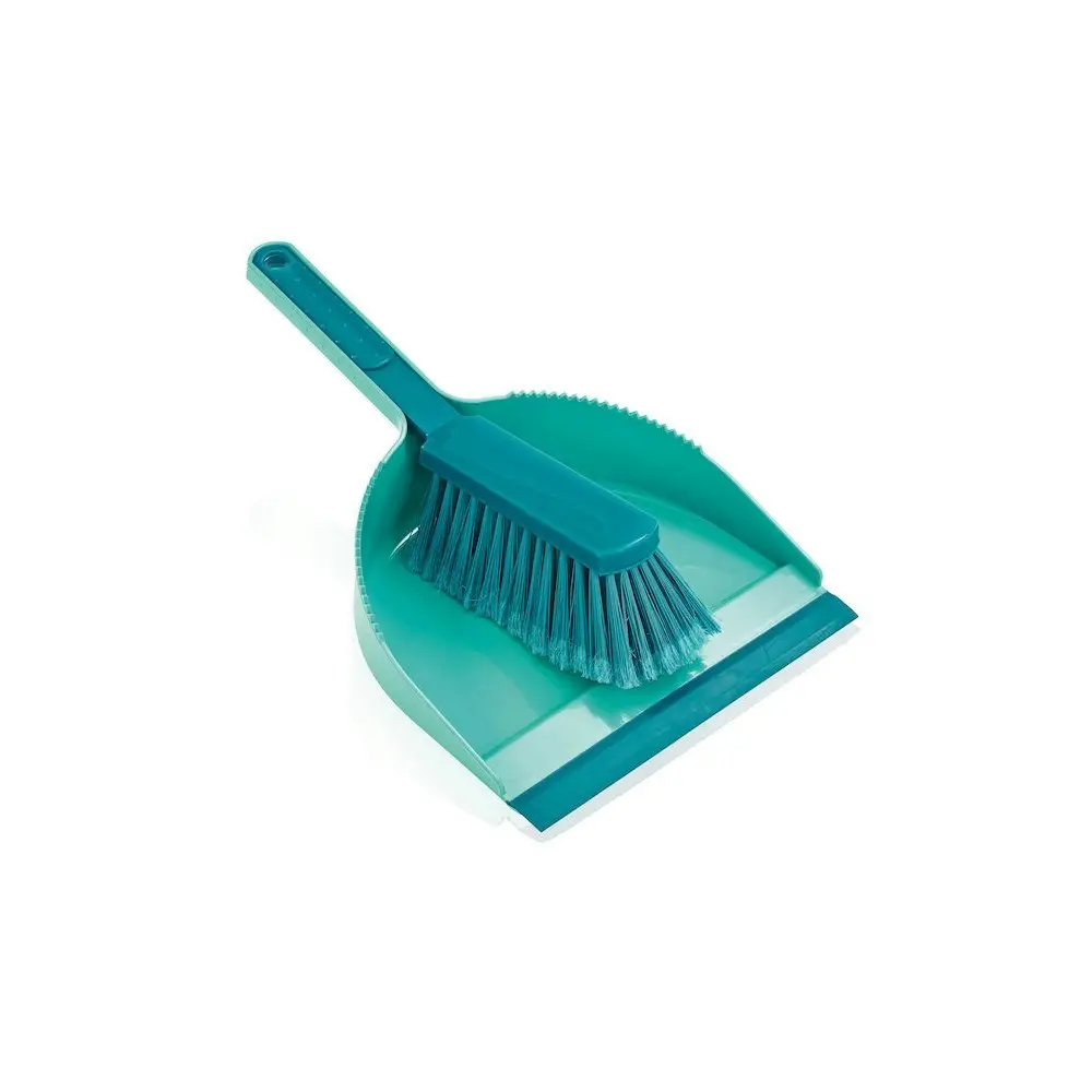 2pc Leifheit Classic Hand Sweeping Dustpan & Broom Set Home Cleaning Green - Home & Garden