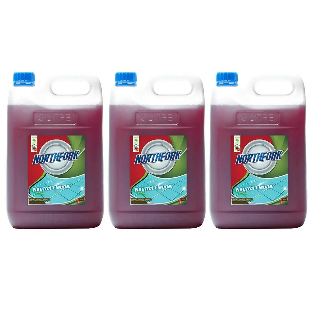 3x Northfork 5L GECA All Purpose Neutral Floor Cleaner for Wooden/Tiled Floor - Home & Garden