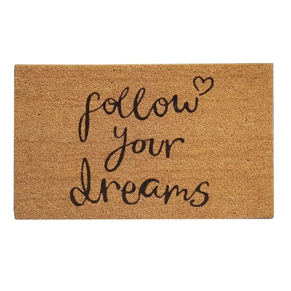 Solemate Latex Backed CoirFollow Dreams 45x75cm Slim Outdoor Stylish Doormat - Home & Garden