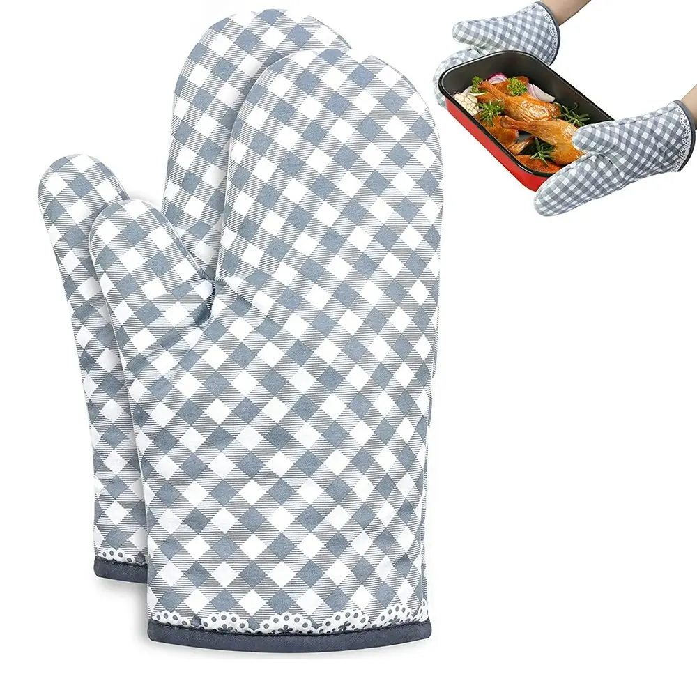 2 Pack Oven Baking Gloves Heat Resistant Oven Mitts for Kitchen Cooking - Home & Garden