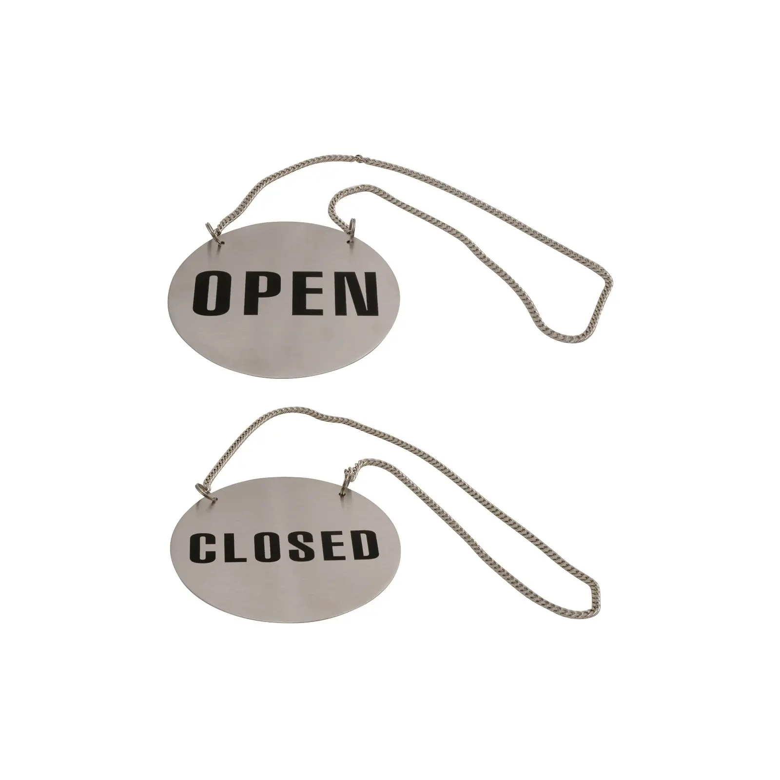 TRENTON OPEN CLOSED DOUBLE SIDED DOOR SIGN WITH CHAIN - Home & Garden