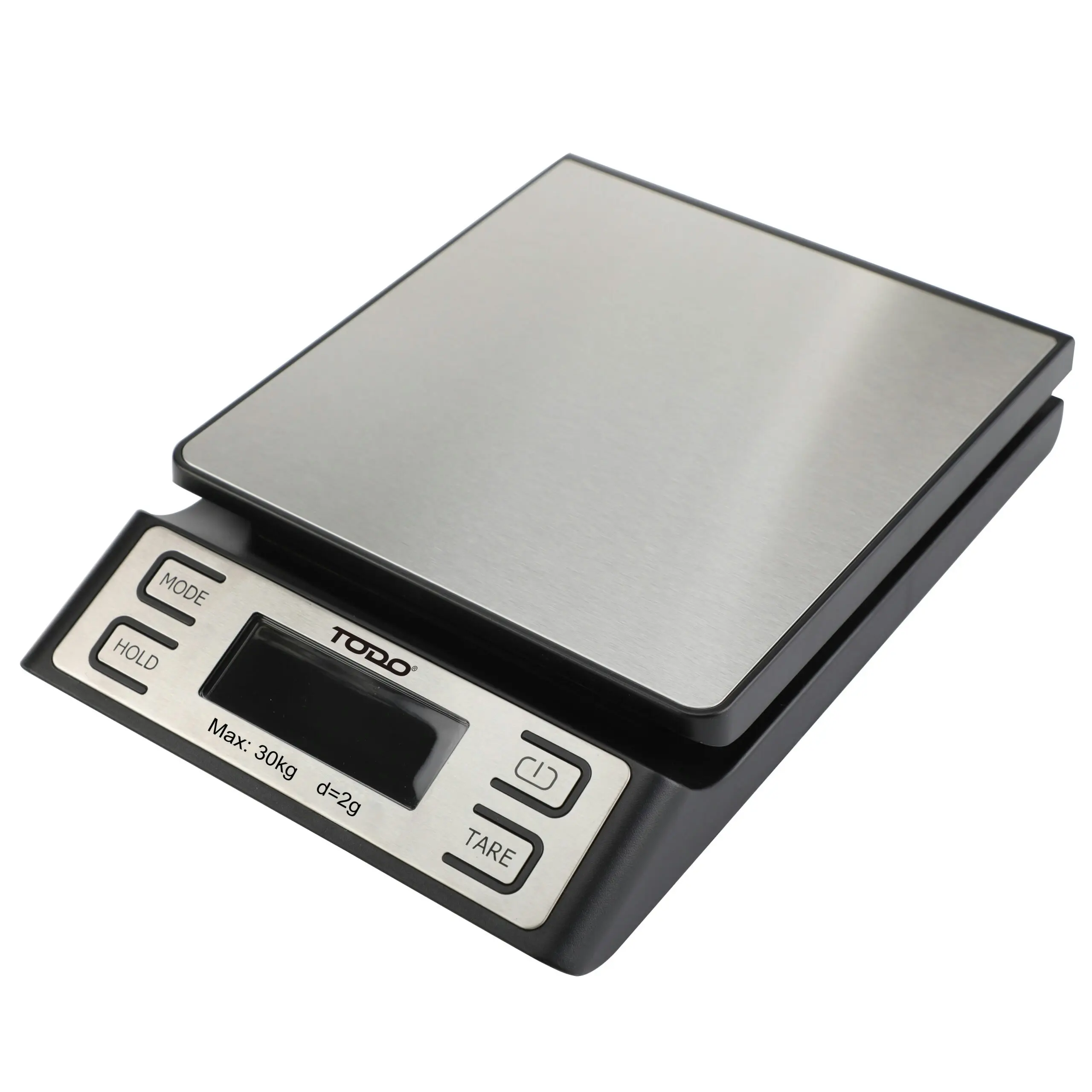 Todo 30Kg Digital Postal Scale Stainless Steel Plate Blue LCD Display Tare Post 2G Graduation - Home & Garden