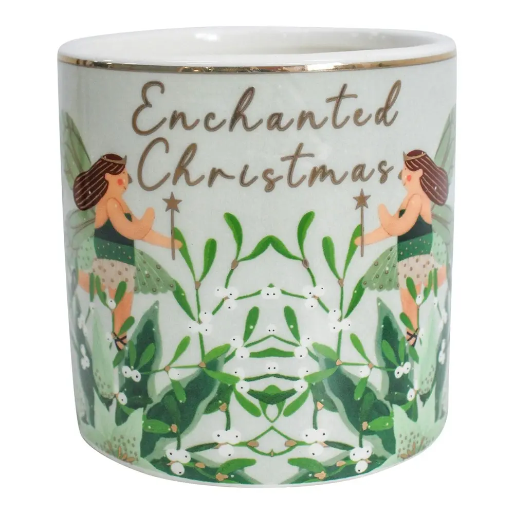 Ceramic/Wax 9.5cm Scented Tealight Candle Enchanted Christmas Home Fragrance - Home & Garden
