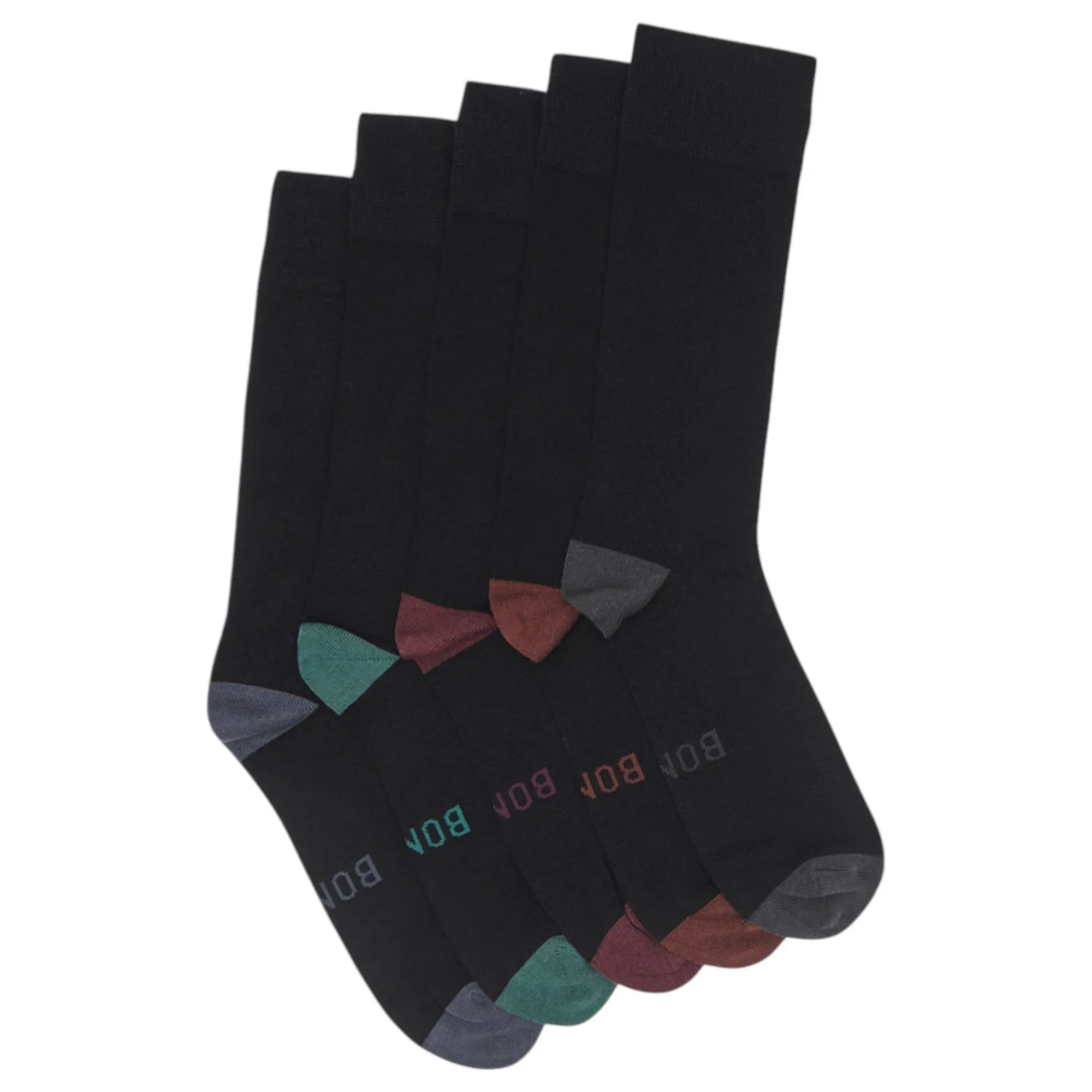 5 Pairs X Mens Bonds Business Socks Bamboo Black Crew Socks Work 20K - Fashion