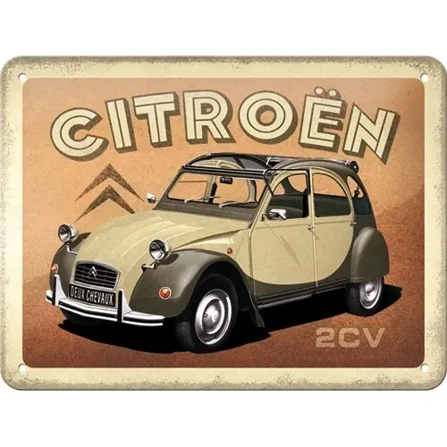 Nostalgic Art 15x20cm Small Wall Hanging Metal Sign Citroën 2CV Home/Cafe Decor - Home & Garden