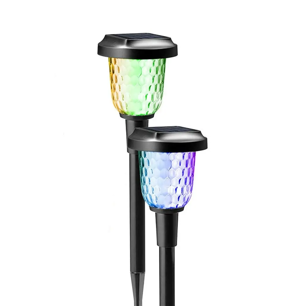 2Pcs Solar Lights Waterproof Dynamic Pattern Garden Lights Courtyard Night Lamp - Home & Garden