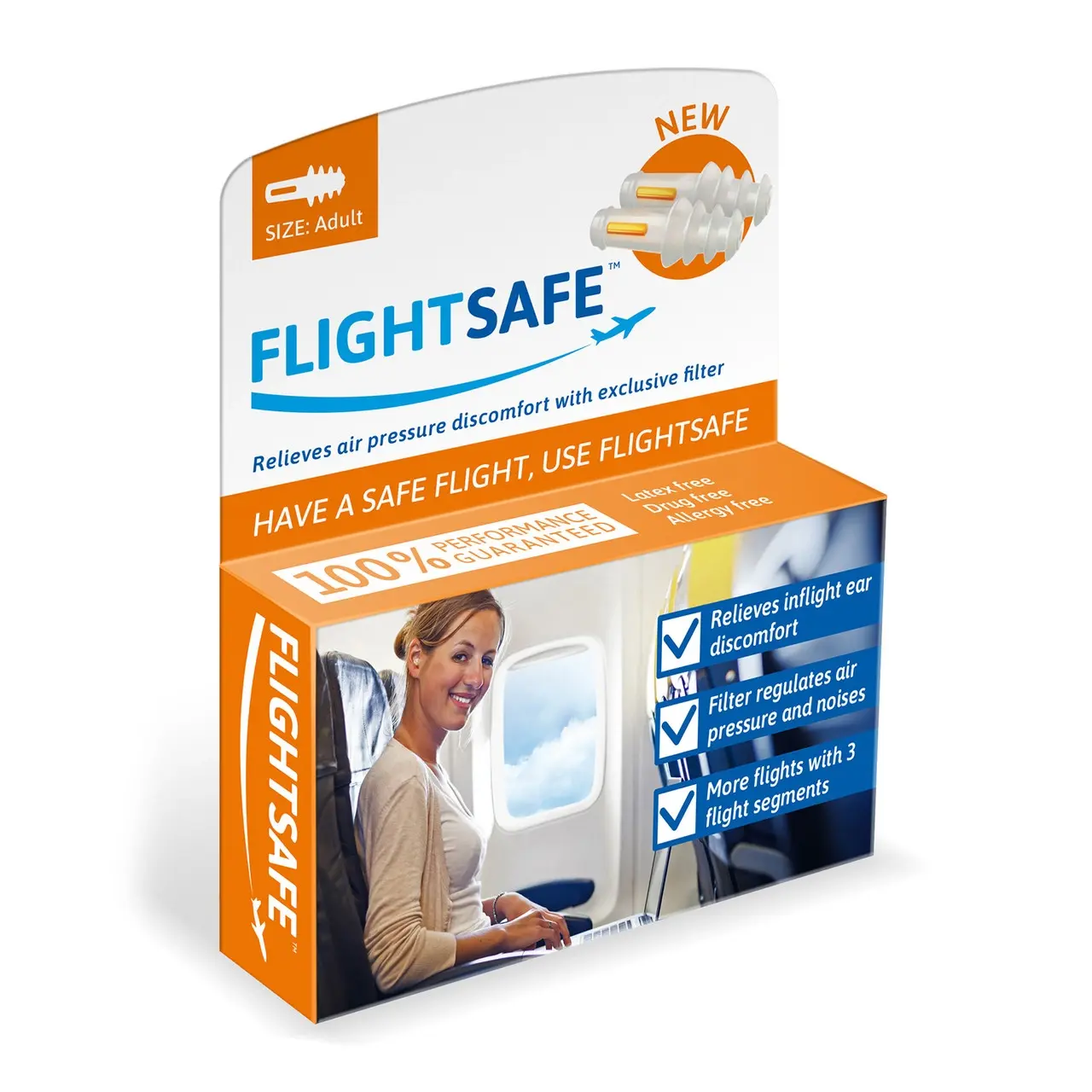 FlightSafe Adult Ear Plugs - Health