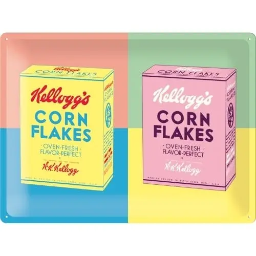 Nostalgic Art Kellogg's Packaging Pop Art 30x40cm Large Metal Sign Wall Decor - Home & Garden