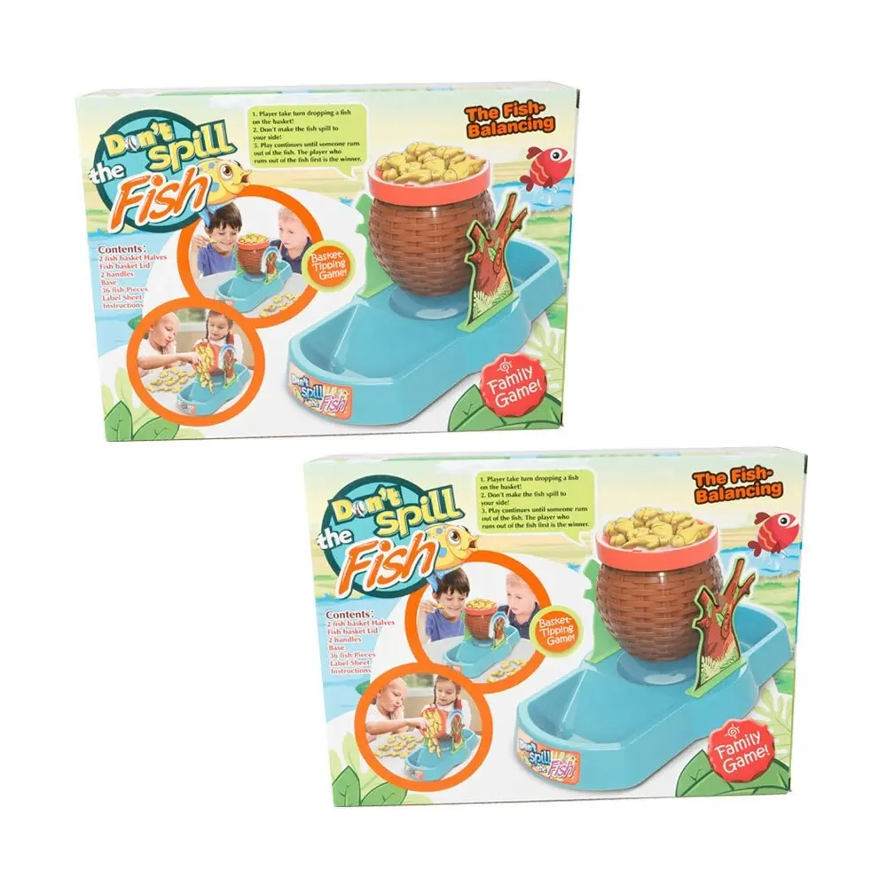 2x 42pcRazoo Don’T Spill The Fish Basket Tipping Family Fun Play Game 27x20cm 3+ - Toys & Games