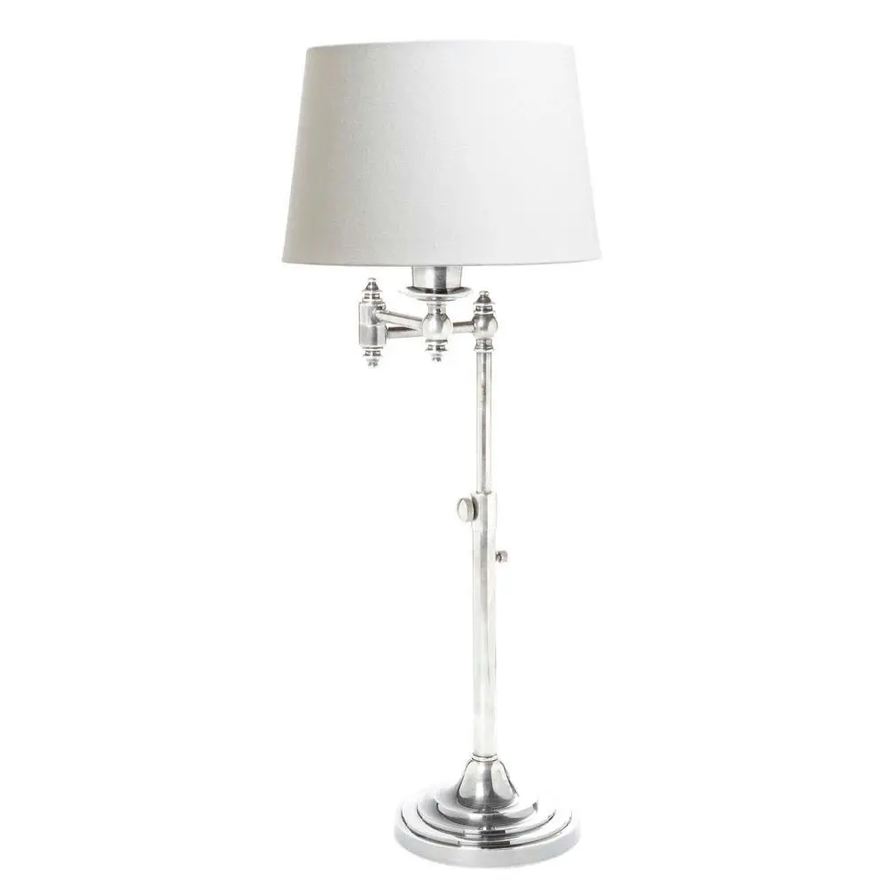 Belle Macleay Swing Arm Table Lamp w/ Brass Base 72cm Bedside Light Antique SLV - Home & Garden