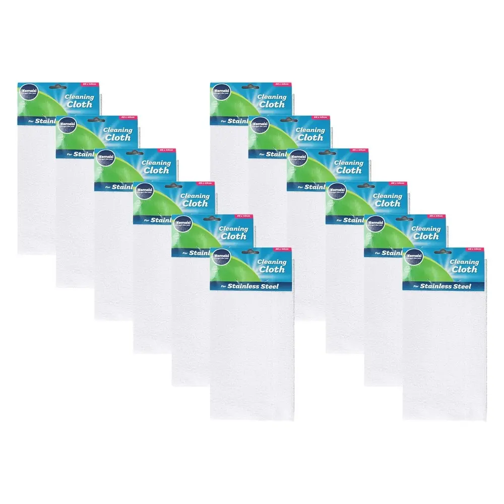 12x kemasi Multipurpose Heavy Duty Stainless Steel Cleaning Cloth Home Cleaning - Home & Garden