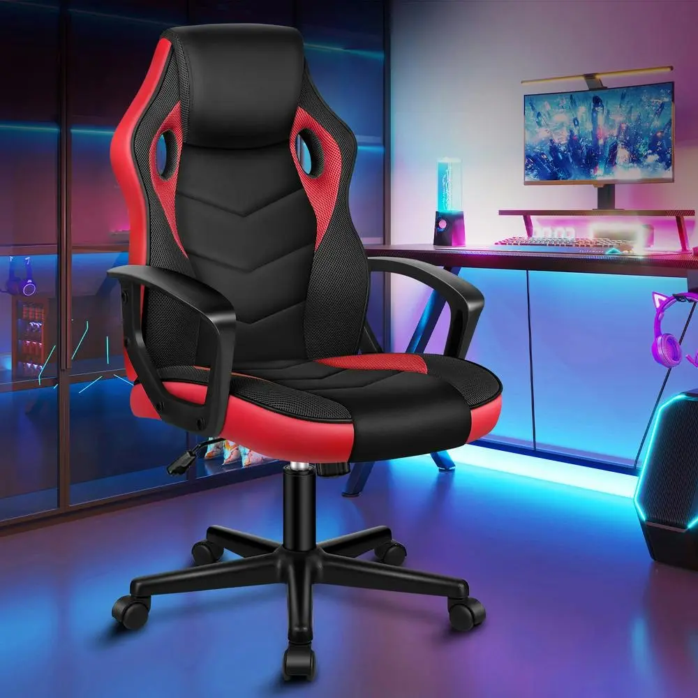 Alfordson Gaming Chair Office Executive Red - Save up to 70% Off Office Furniture Specials