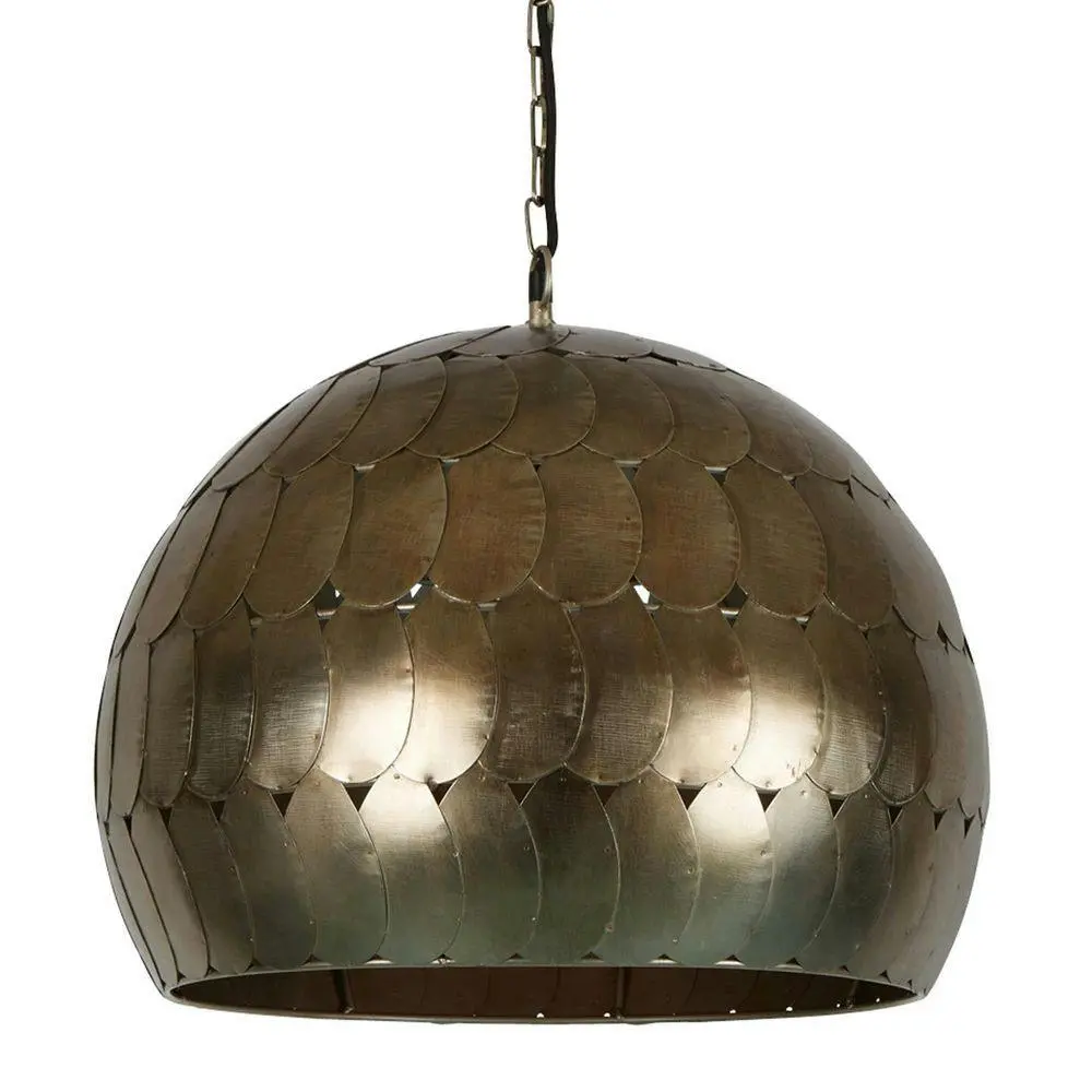 Belle Pangolin Ceiling Pendant Light 40cm Hanging Lamp Home Decor Small Pewter - Home & Garden