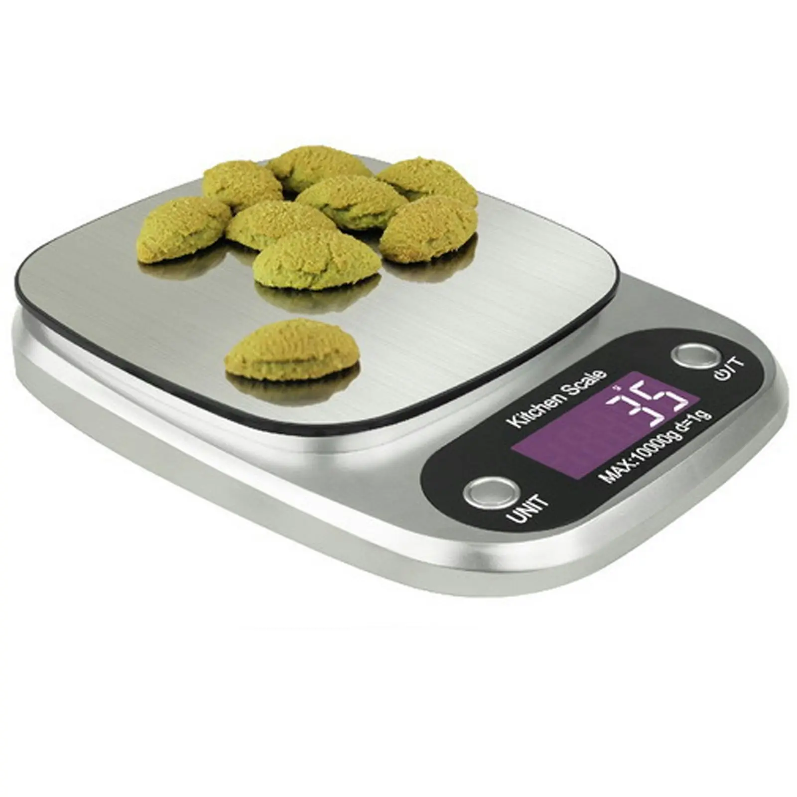 TODO 10Kg Stainless Steel Kitchen Scale Backlit Lcd Display 1G Graduation Jewelry Platform - Home & Garden