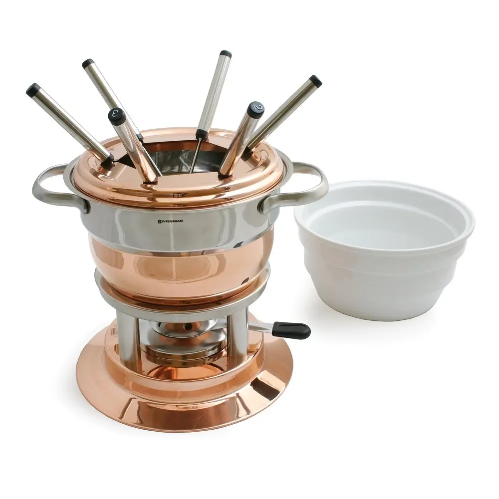 SWISSMAR LAUSANNE 11 PIECE COPPER FONDUE SET - Home & Garden