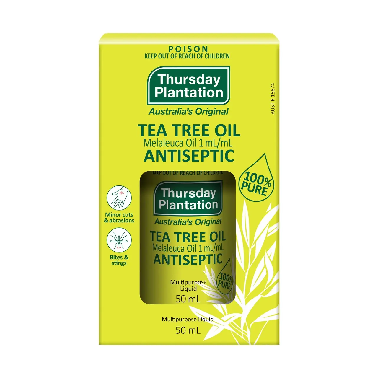 Thursday Plantation Tea Tree Oil Antiseptic Multipurpose Liquid 50mL - Health