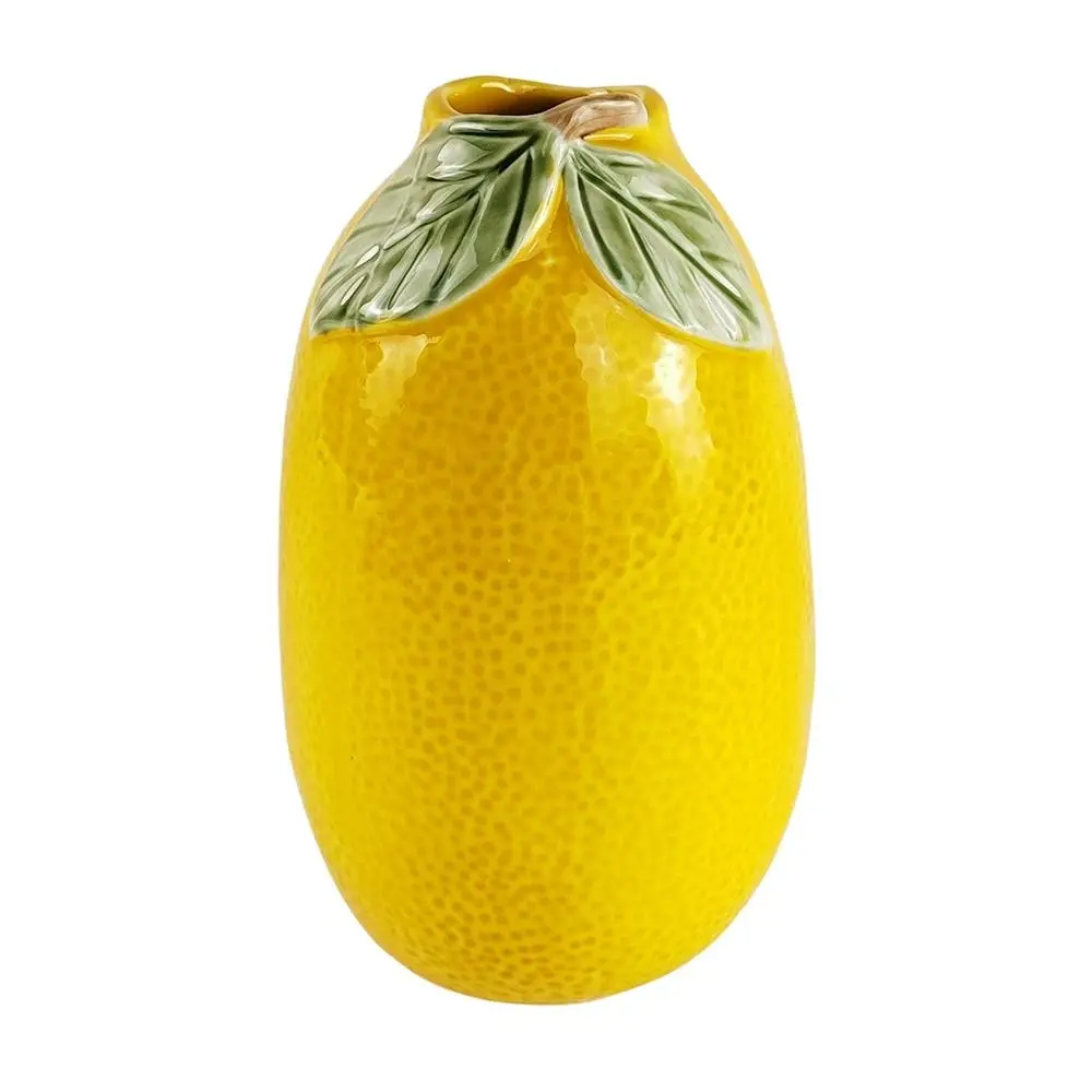 Urban Lemon 20.5cm Ceramic Flower Vase Home/Office Decor Table Display Pot YLW - Home & Garden