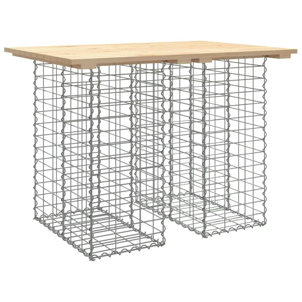 Garden Table Gabion Design 100x70x72 cm Solid Wood Pine 834362 - Furniture