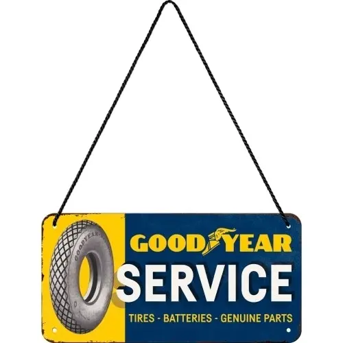 Nostalgic Art Metal 10x20cm Wall Hanging Sign Goodyear Service Home/Office Decor - Home & Garden