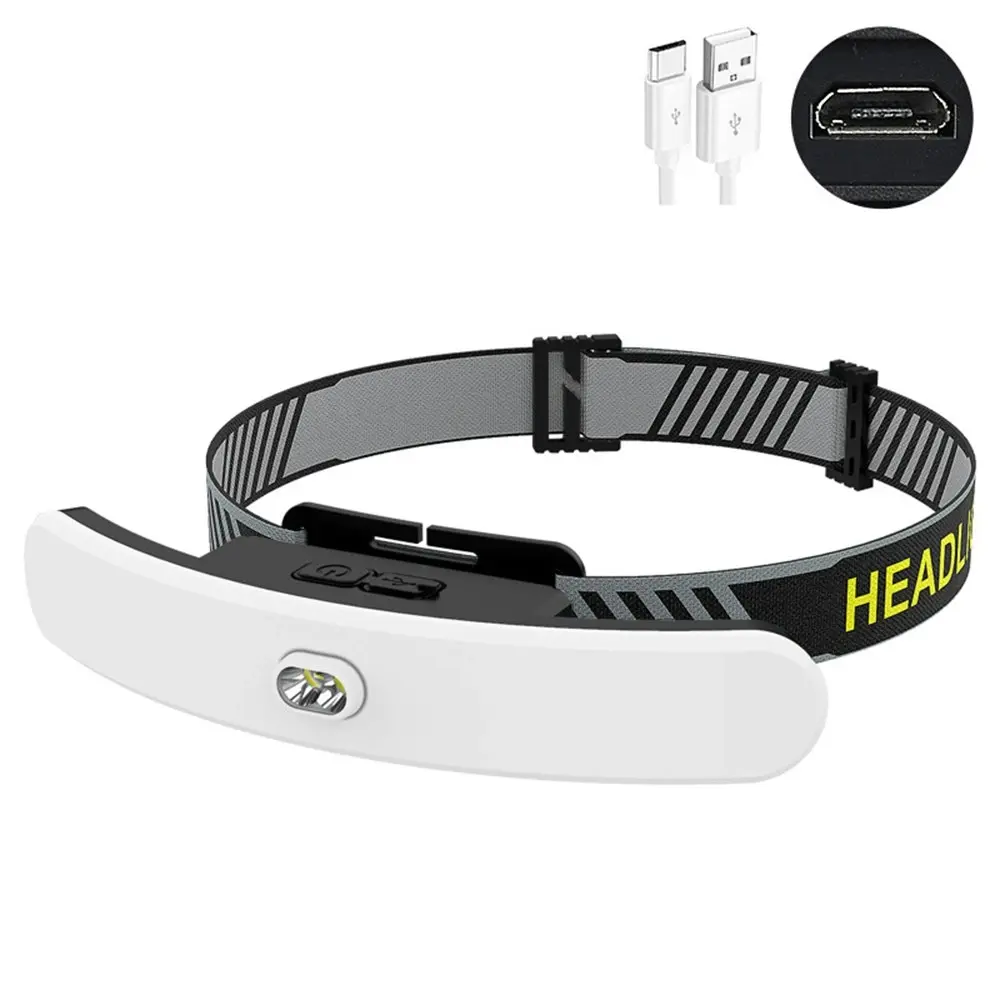 Cob Headlight Outdoor Riding Flood Headlight-White