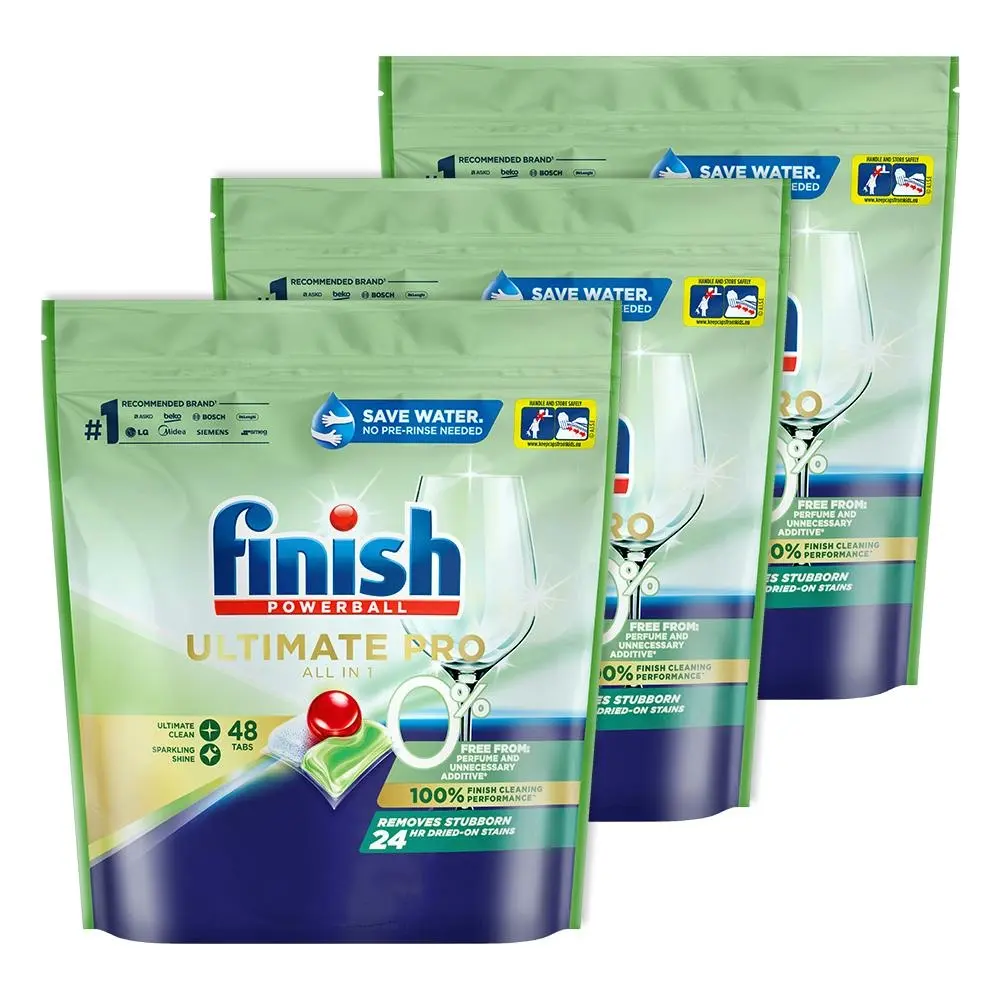 144x Finish Powerball Ultimate Pro 0% Dishwasher Tablets Home Cleaning - Home & Garden