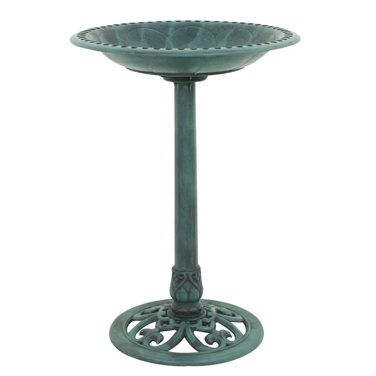Petbro Birdbath Water Bowl Bird Bath Feeder Station Outdoor Pedestal Garden Decor Art - Home & Garden