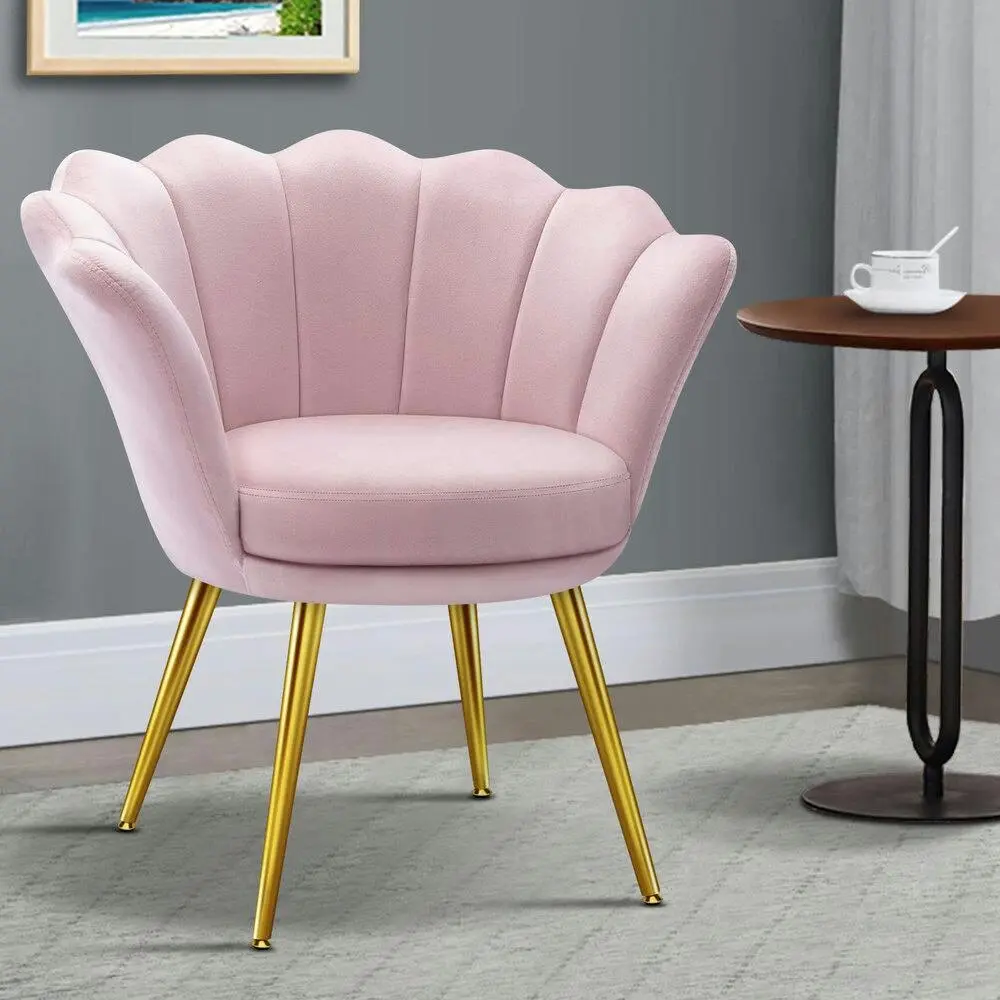 Alfordson Armchair Accent Chair Velvet Seat Pink - Over 40% off Living Room Furniture