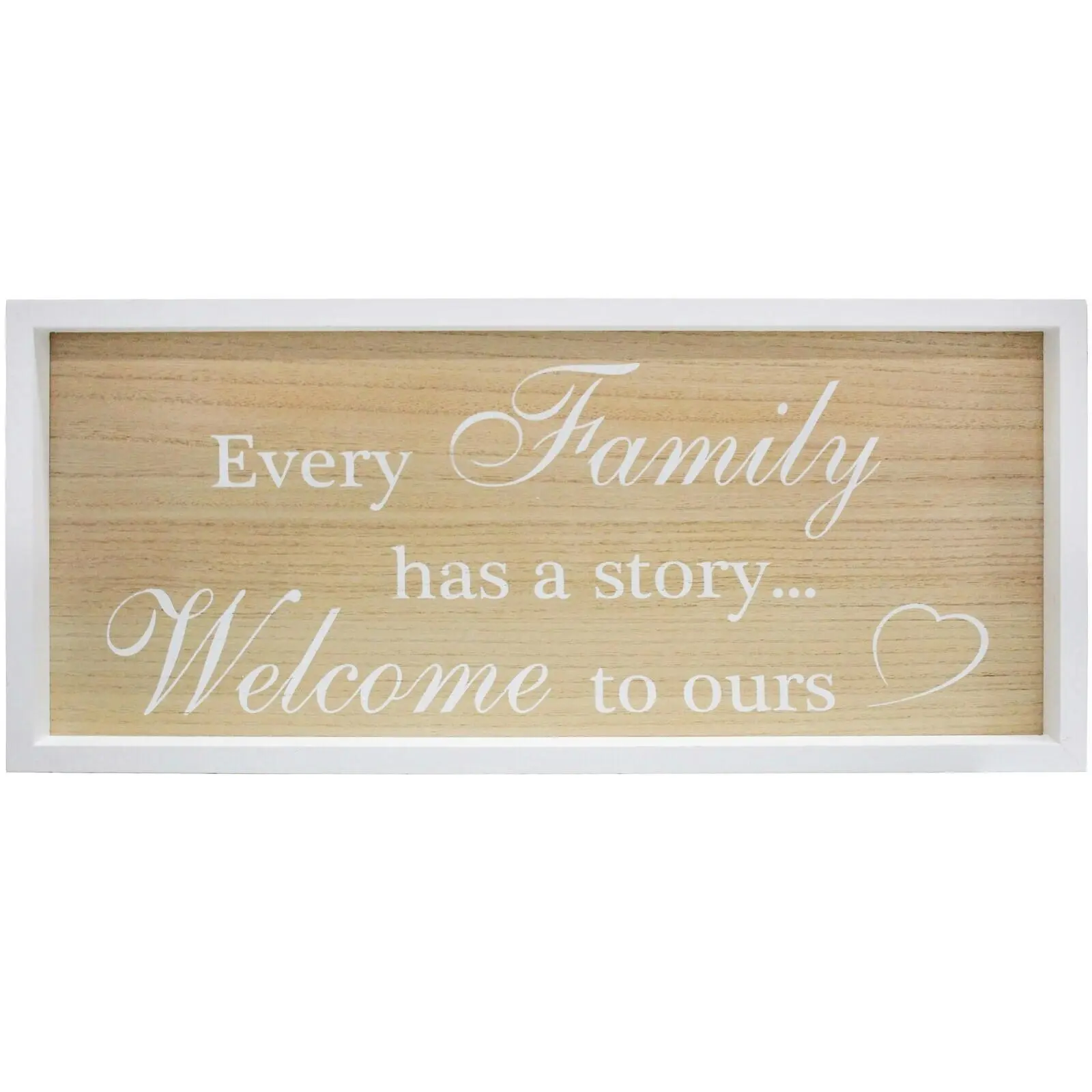 LVD 21cm MDF Family Sign Wall/Door Hanging Home Decorative Plaque Shelf Display - Home & Garden