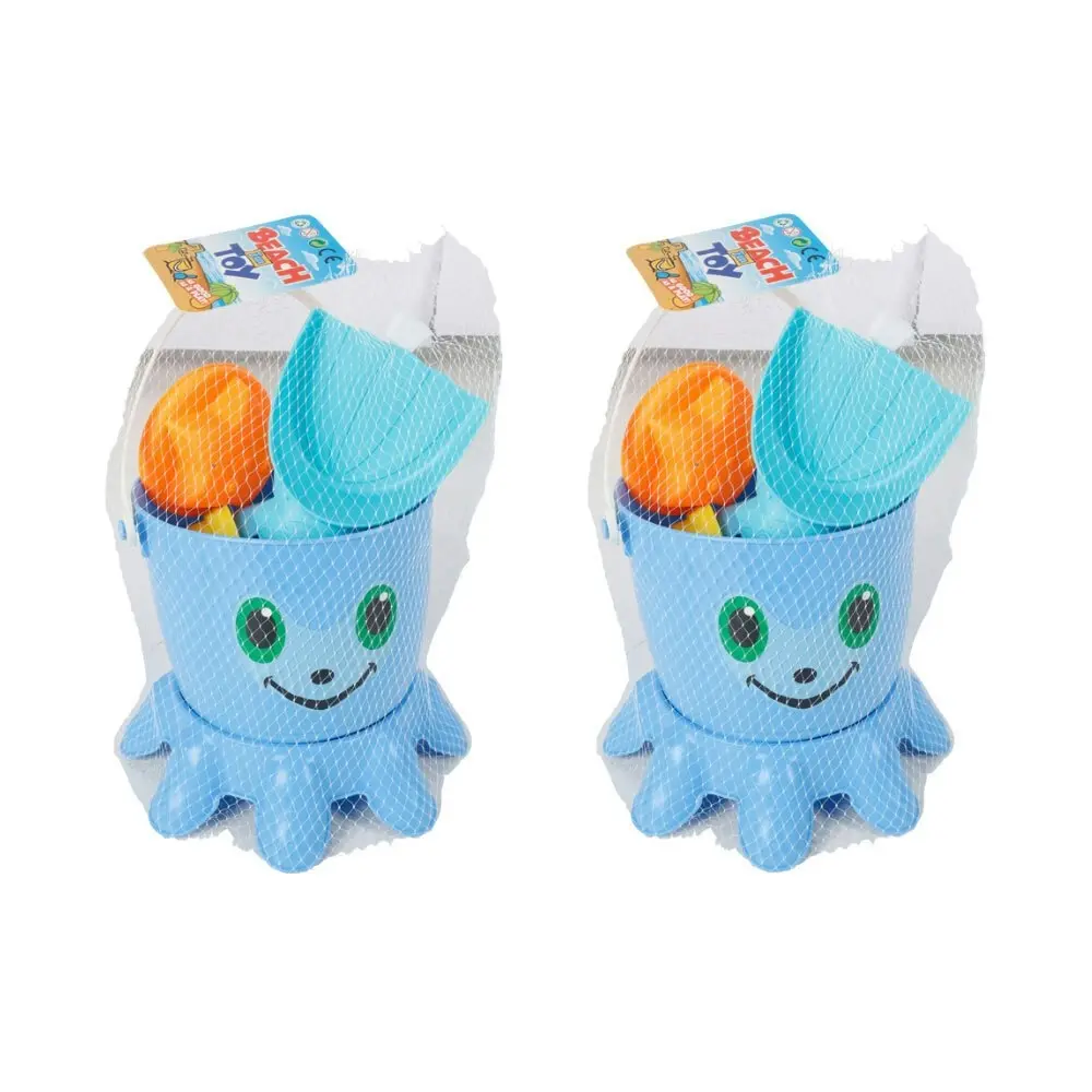 2x 7pcRazoo Octupus Beach Bucket & Sifter Set Kids/Children Fun Toy 18x15cm 18m+ - Toys & Games