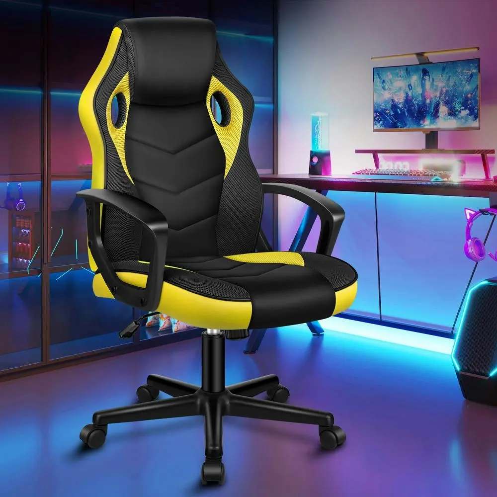 Alfordson Gaming Chair Office Executive Yellow - Furniture