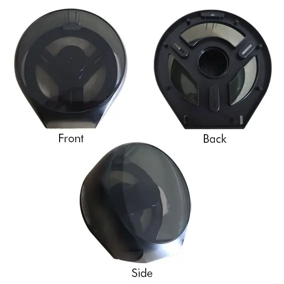 Livingstone Single Jumbo Tissue Roll Dispenser 27x27x12cm Plastic Up to 180m Black - Commercial