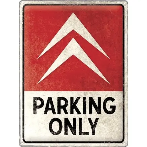 Nostalgic Art Citroën Parking Only 30x40cm Large Metal Sign Wall Hanging Decor - Home & Garden