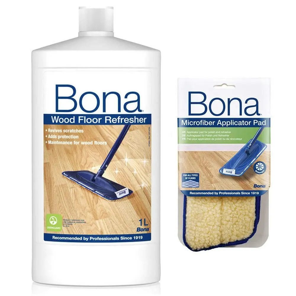 Bona Wood Floor Refresher for Wooden Floors w/ Microfibre Applicator Pad for Mop - Home & Garden