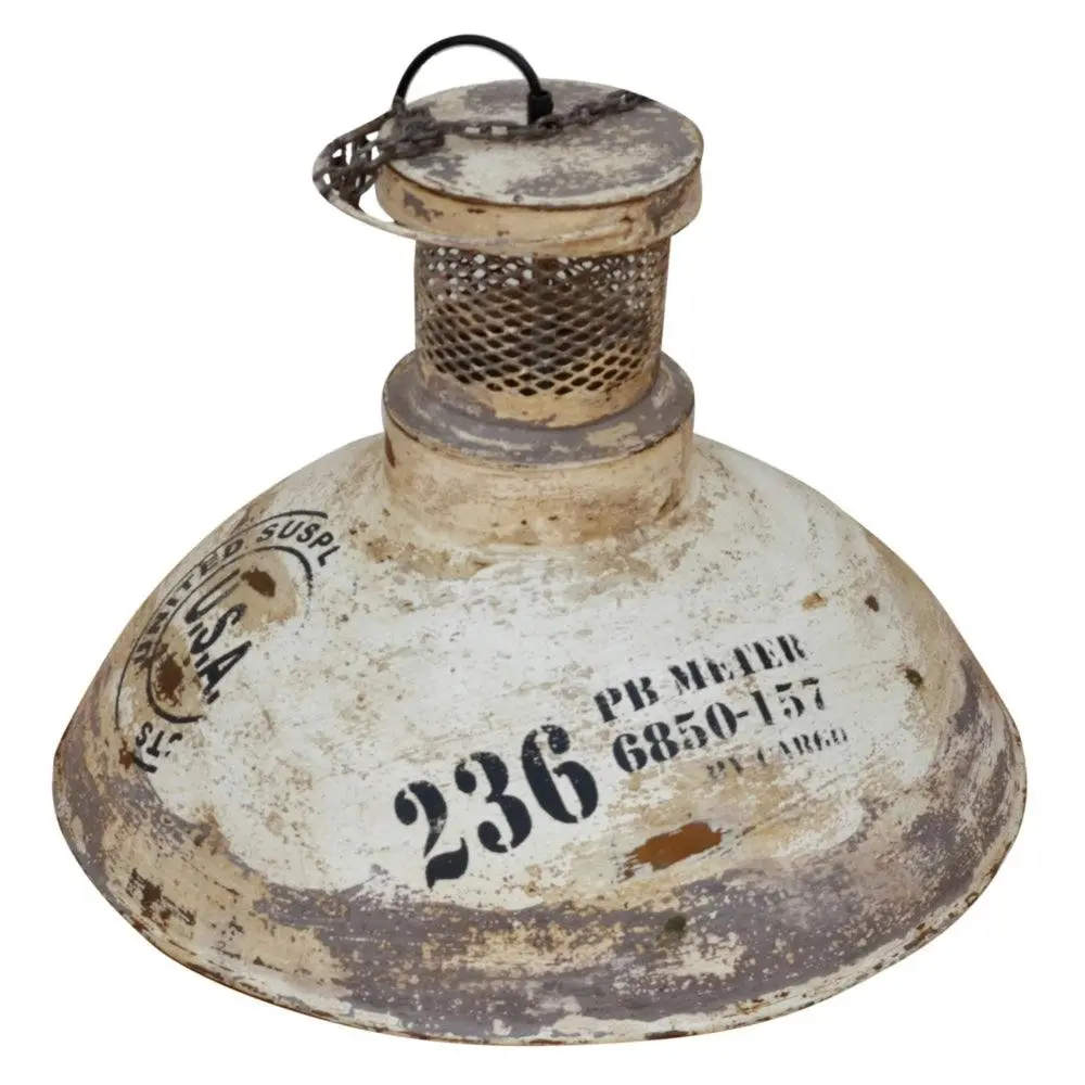 Industrial Rustic NO 236 Washed Iron Lamp Shade - Home & Garden