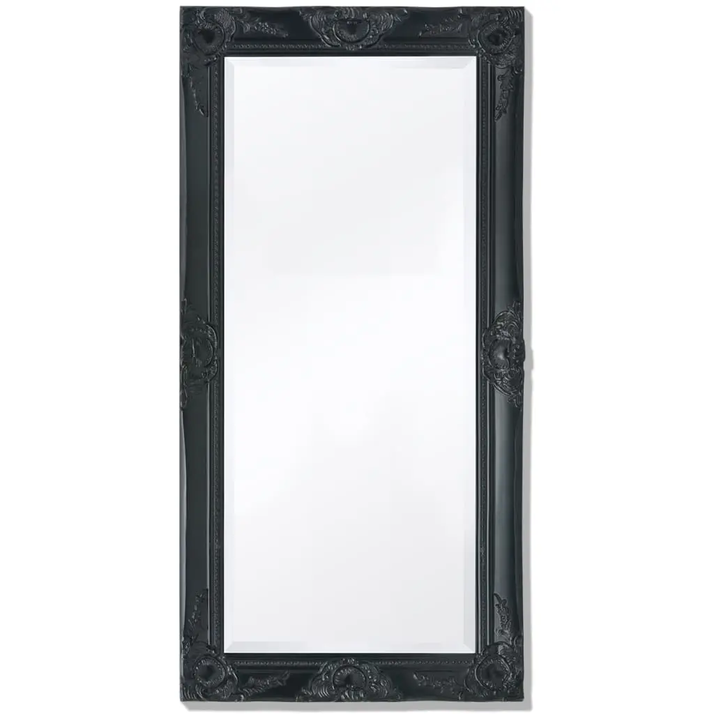 Wall Mirror Baroque Style 100x50 cm Black 243682 - Home & Garden